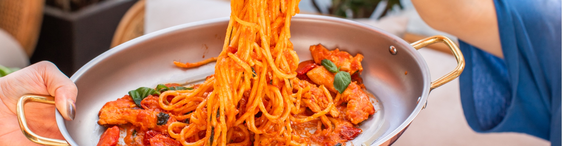 delicious freshly cooked pasta at pastamama Bluewaters